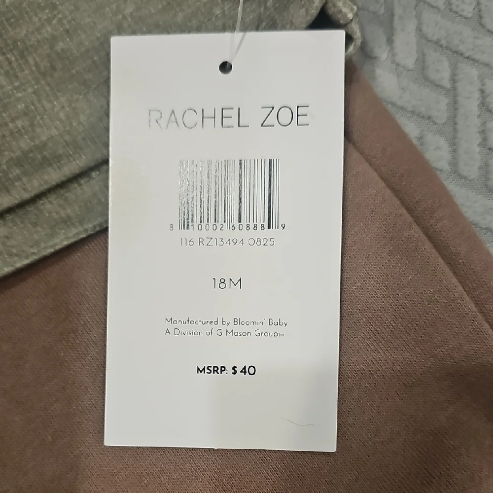 Rachel Zoe Green and Brown Kids Matching Set - Picture 2 of 3